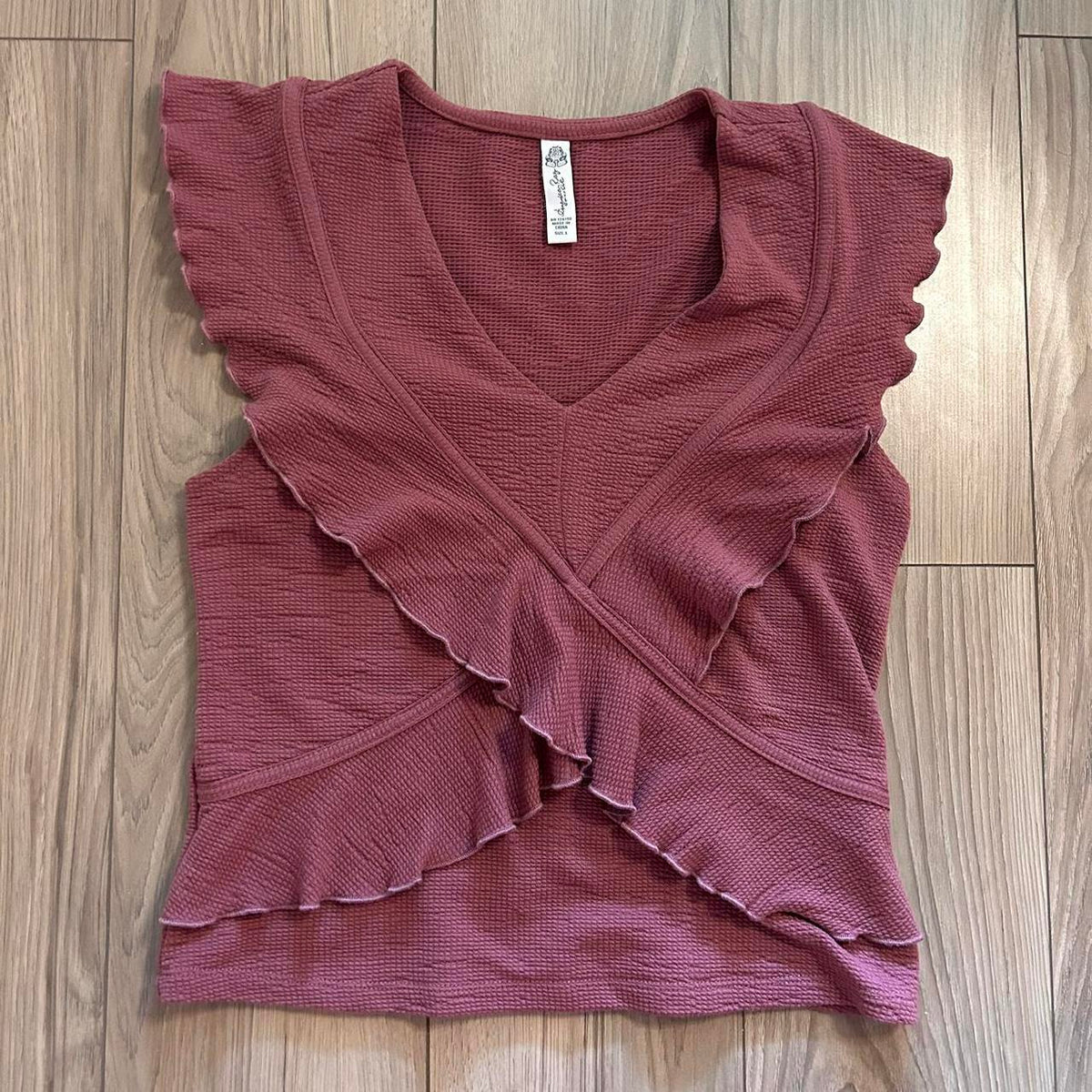 American Rag Juniors Ruffled Top, Large