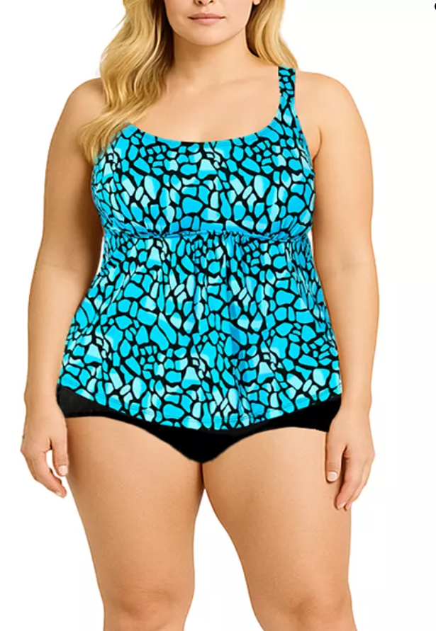 Swimsuits for All Womens Regular Flared Tankini Top, 14