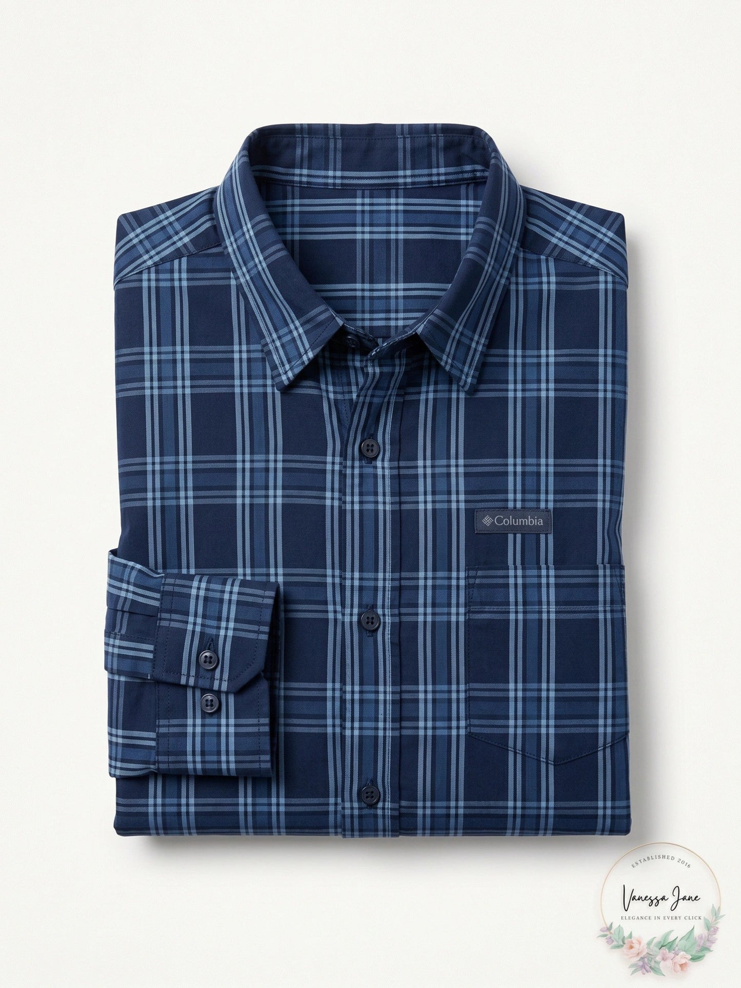 Columbia Mens Vapor Ridge III Plaid Long Sleeve Button Down Shirt