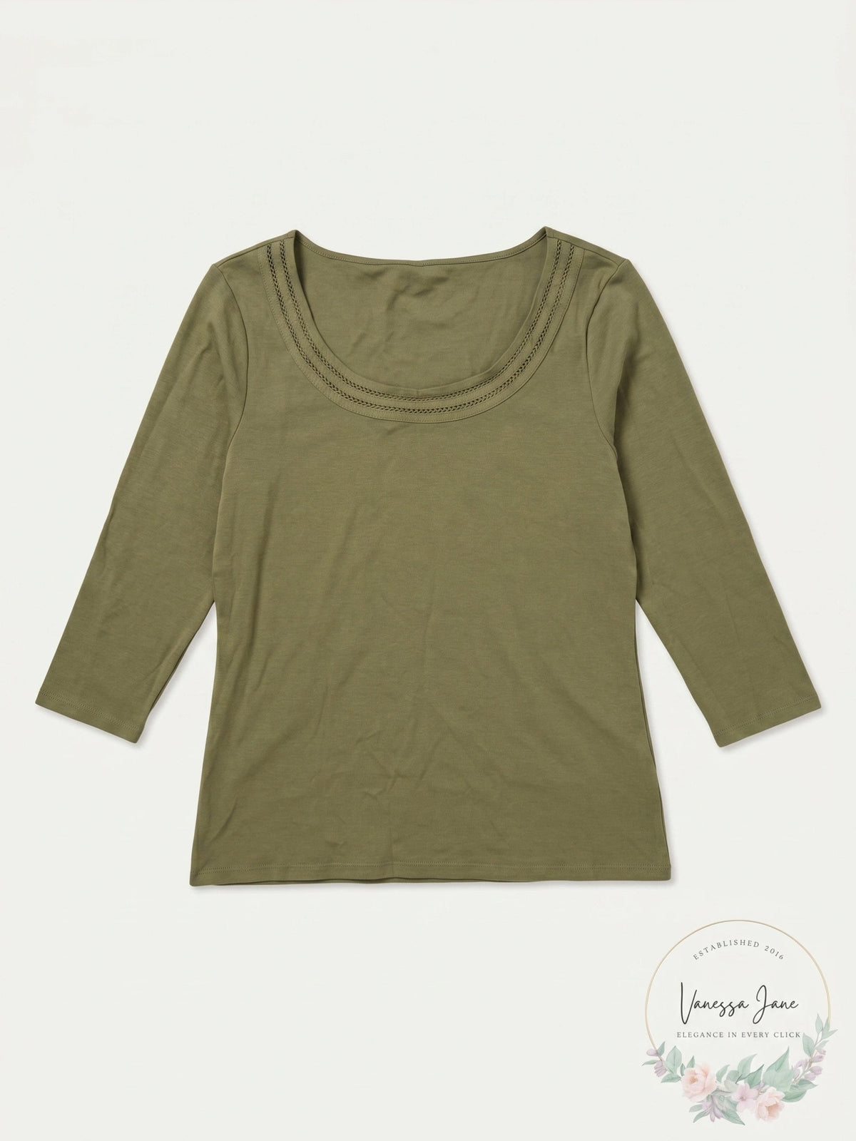 Lauren Ralph Lauren Womens Ersilla Elbow Sleeves Top, Size Large