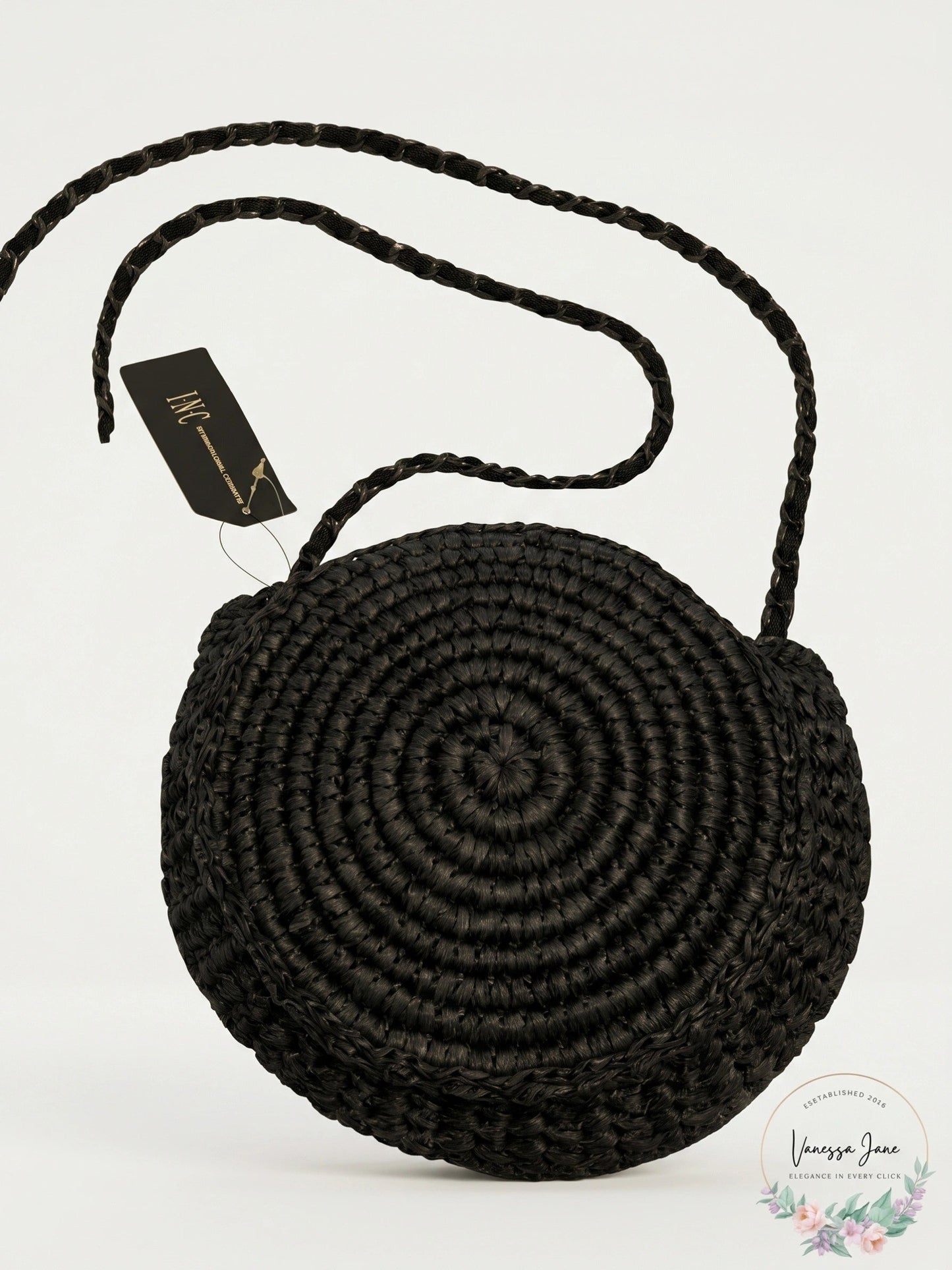 INC International Concepts Straw Circle Crossbody