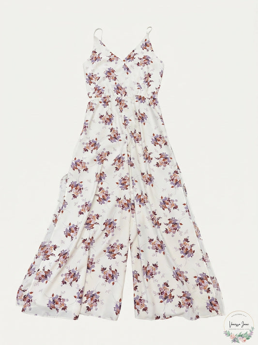 1.State Womens Wildflower Wrap Front Jumpsuit W/ Slits, Size Small