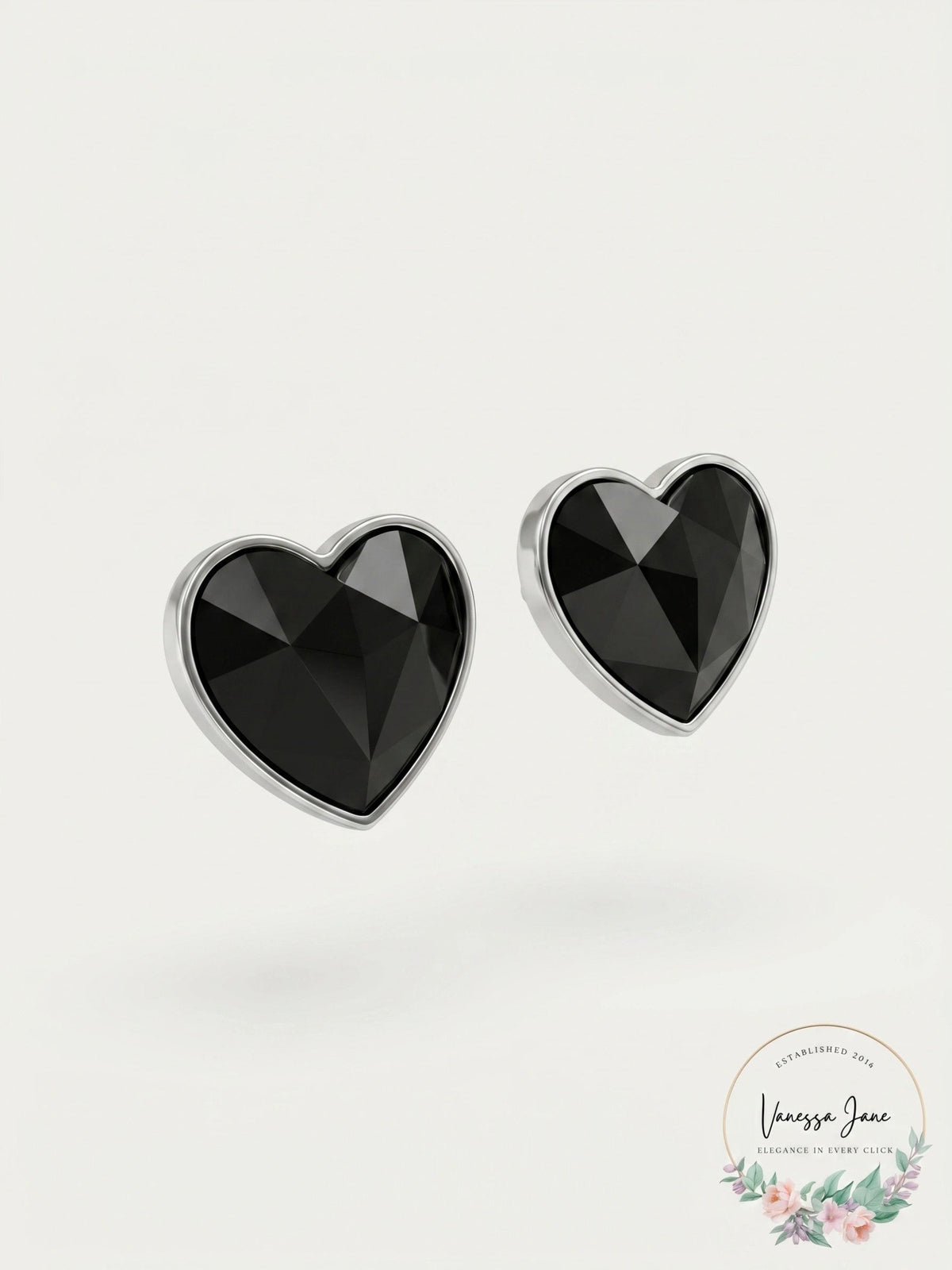 Inc Gold-Tone Faceted Heart Stud Earrings