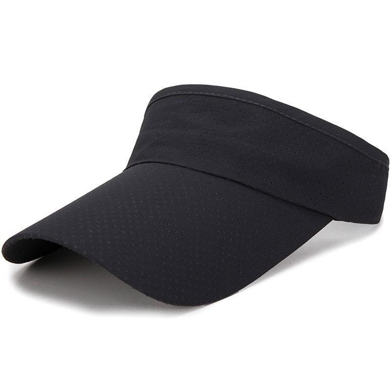 Adjustable Summer Breathable Hats Men Women Sun Protection Sports Golf Tennis Visor Hat Adjustable Visor UV Protection Top Empty Solid Sports Outdoor Running Sunscreen Strong Cap