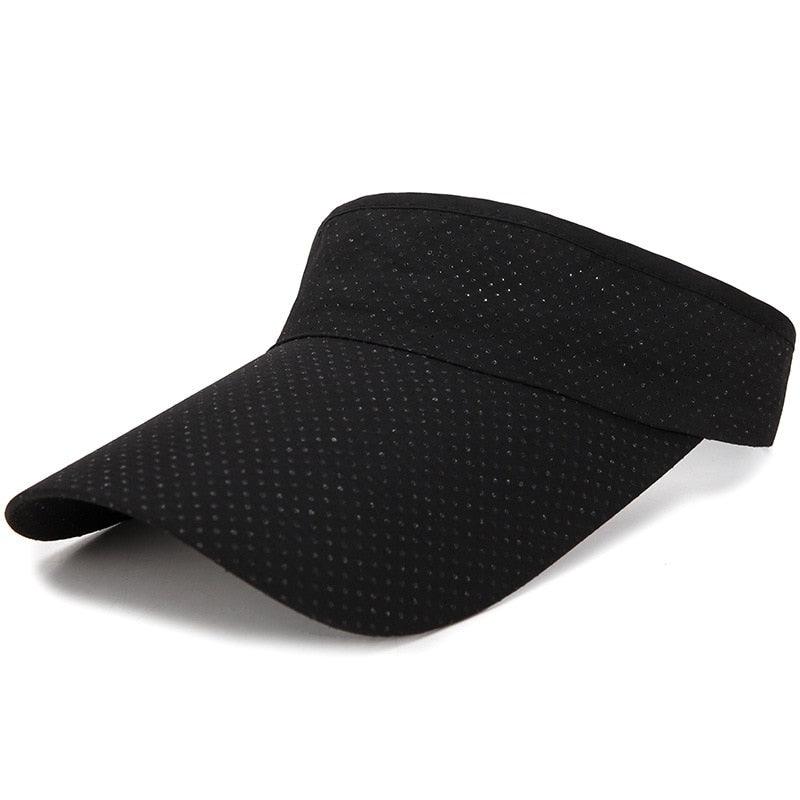Adjustable Summer Breathable Hats Men Women Sun Protection Sports Golf Tennis Visor Hat Adjustable Visor UV Protection Top Empty Solid Sports Outdoor Running Sunscreen Strong Cap