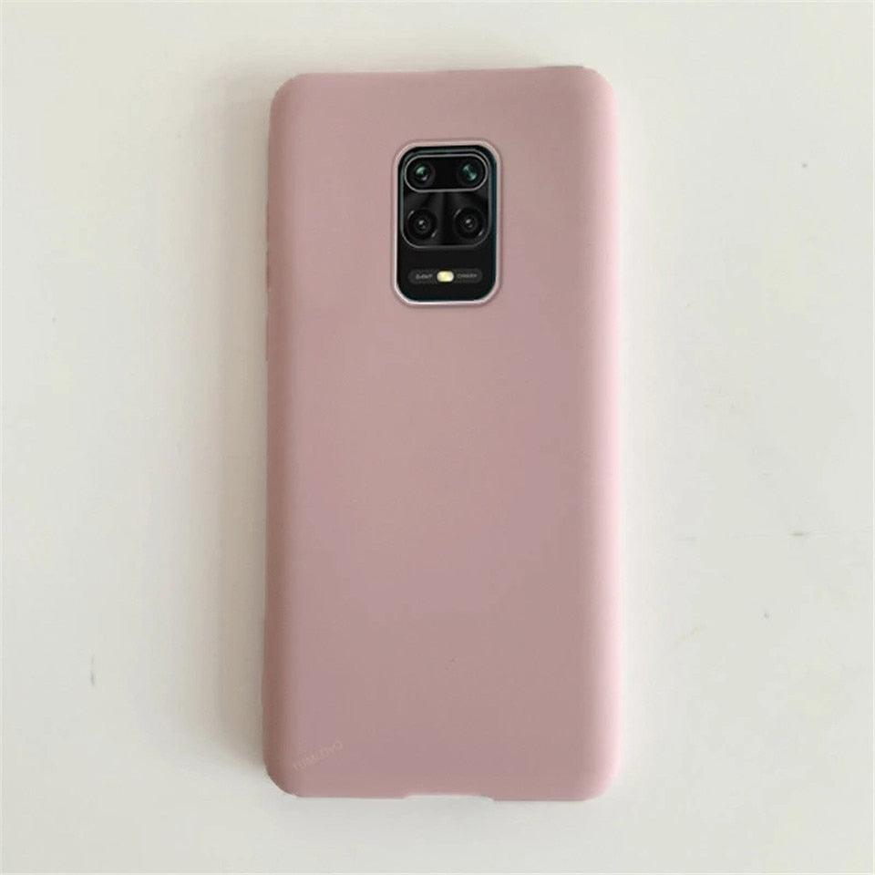 Candy Color Silicone Phone Case for Xiaomi Redmi Note 10 10S 9S 9 Pro Max 8 7 Plus Matte Soft Cover for Redmi 10X 9A 8A 7A Silicone Protective Mobile Phone Case Outdoor Protective Case Slim Phone Protection