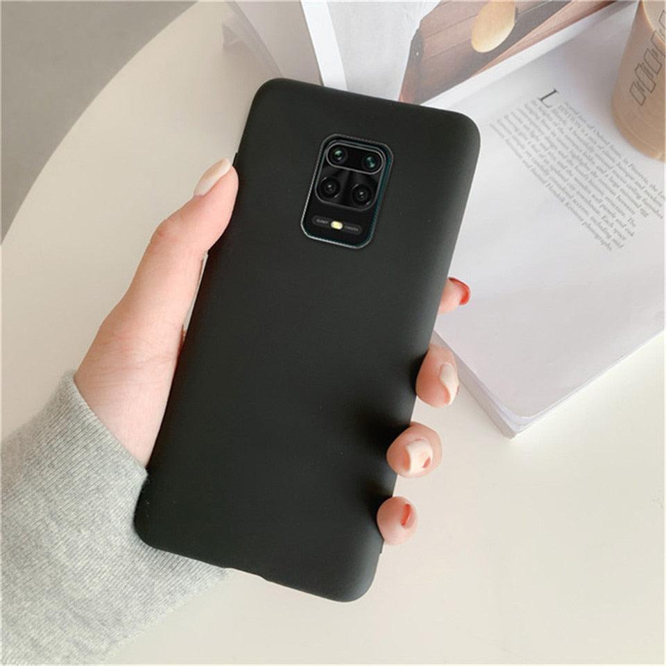 Candy Color Silicone Phone Case for Xiaomi Redmi Note 10 10S 9S 9 Pro Max 8 7 Plus Matte Soft Cover for Redmi 10X 9A 8A 7A Silicone Protective Mobile Phone Case Outdoor Protective Case Slim Phone Protection