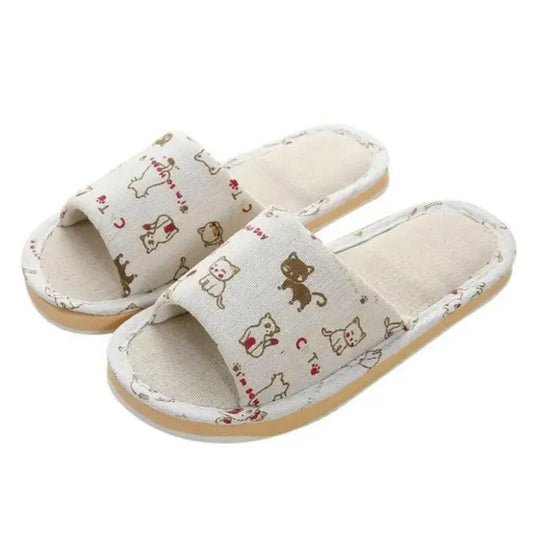 Comfortable Elegant Flower Design Indoor Soft Slipper Spring Autumn Lightweight Flip Flops For Women Classic Bedroom Slippers Ladies Foldable Flip Flops