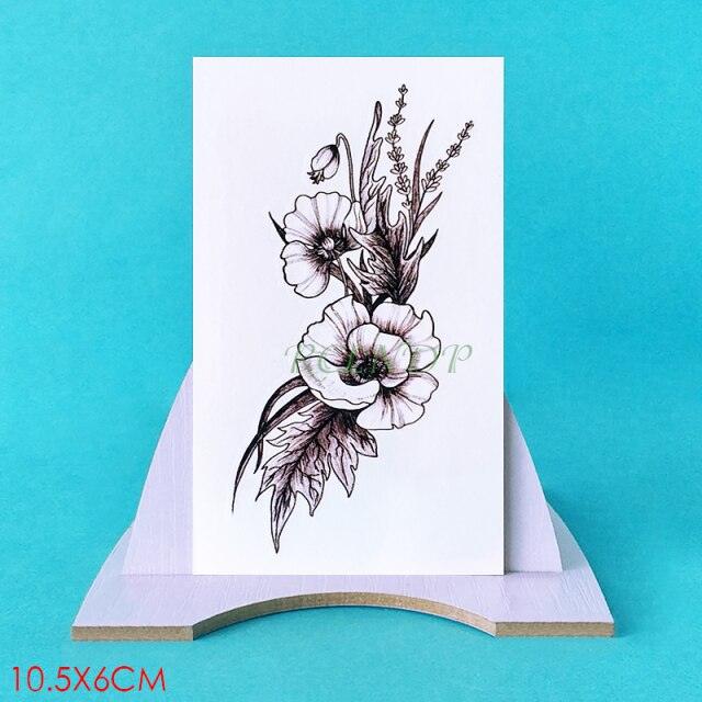 Elegant Black Music Notes Waterproof Sticker Tattoos Temporary Chest Shoulder Tattoos For Men Women