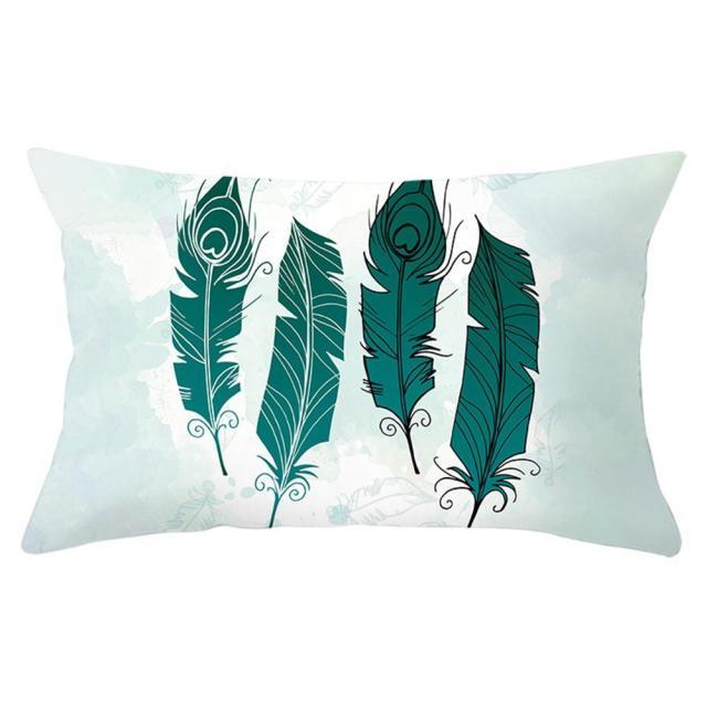 Elegant New Home Decoration Short Plush Pillow Case Feather Soft Rectangular Sofa Seat Bedroom Farmhouse Feather Decorative Throw Pillow Covers Home Decor 30x50CM