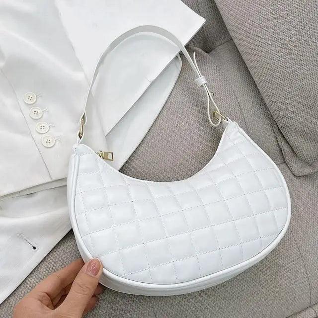 Elegant Pure Color Shoulder Underarm Bags, Casual Ladies Zipper Small Purse Top-handle Handbag For Ladies And Girls