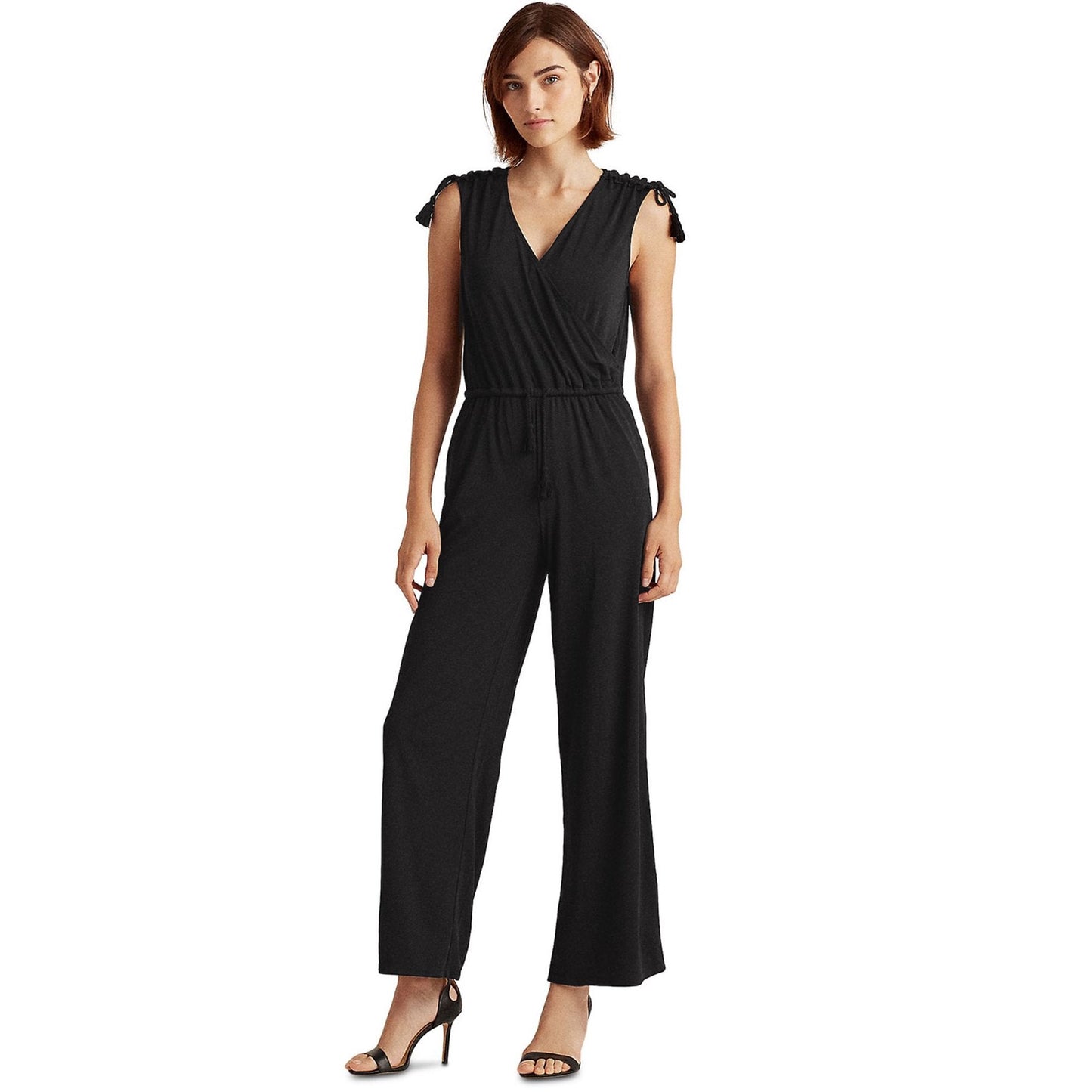 Lauren Ralph Lauren Sleeveless Jumpsuit Polo, Size Large