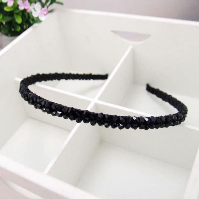 Girls Shiny Luxury Rhinestone Hair Band High Quality Diamond Pearls Hair Hoop Accessories for Women Crystal Headbands Ornaments