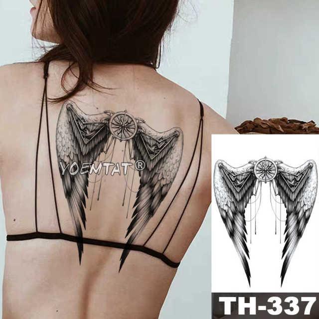 Gladiator Temporary Tattoo Sticker Flower Waterproof Big Modern Womens Mens Body Tattoo Luxury Design