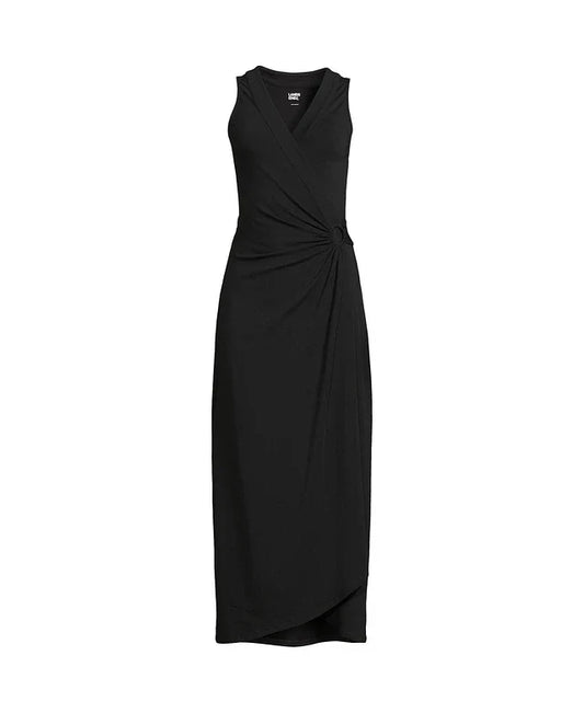 Lands End Womens Lands End Sleeveless Tulip Hem Maxi Dress, Large (14-16)