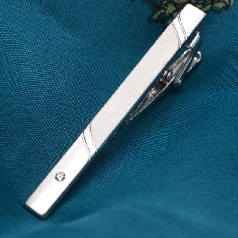 Impeccable Luxury Men's Metal Necktie Bar Formal Dress Shirt Classic Wear Neck Tie Clip With Chain Gold Color Clip Unique Shirt Business Tie Clip Wedding Ceremony Tie Clips Party Fashion Smooth Clasp Pin Father's Day Gifts