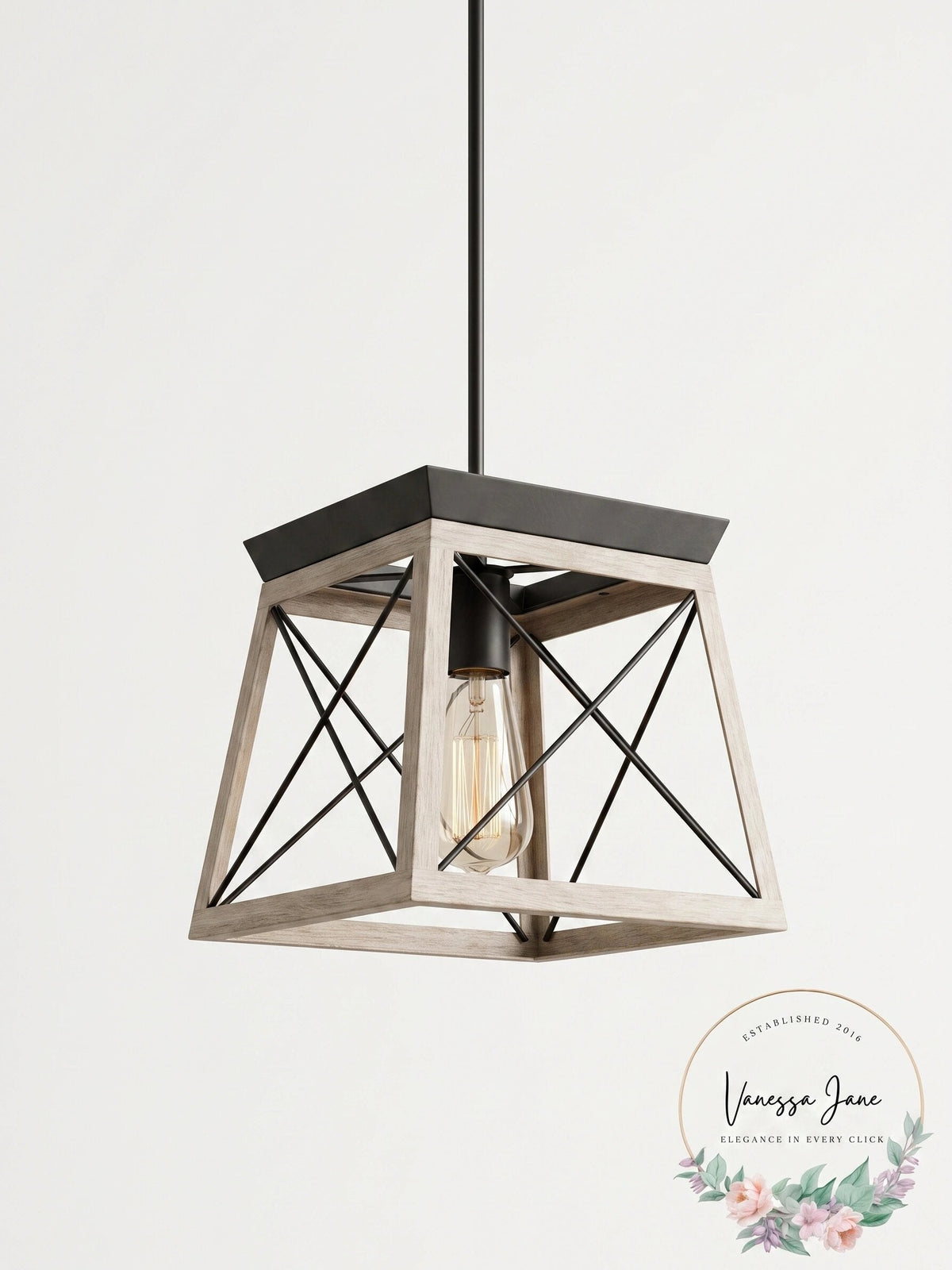 Progress Lighting Briarwood Collection 1-Light Graphite Pendant