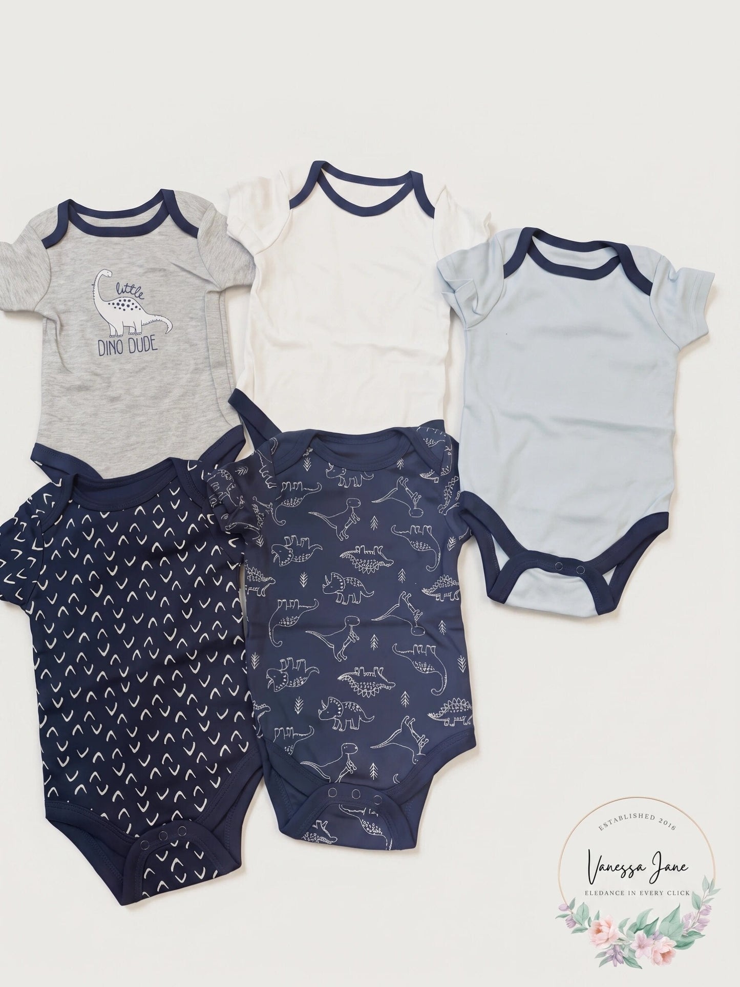 Kyle & Deena Baby Boys 5-PC. Cotton Bodysuits Set
