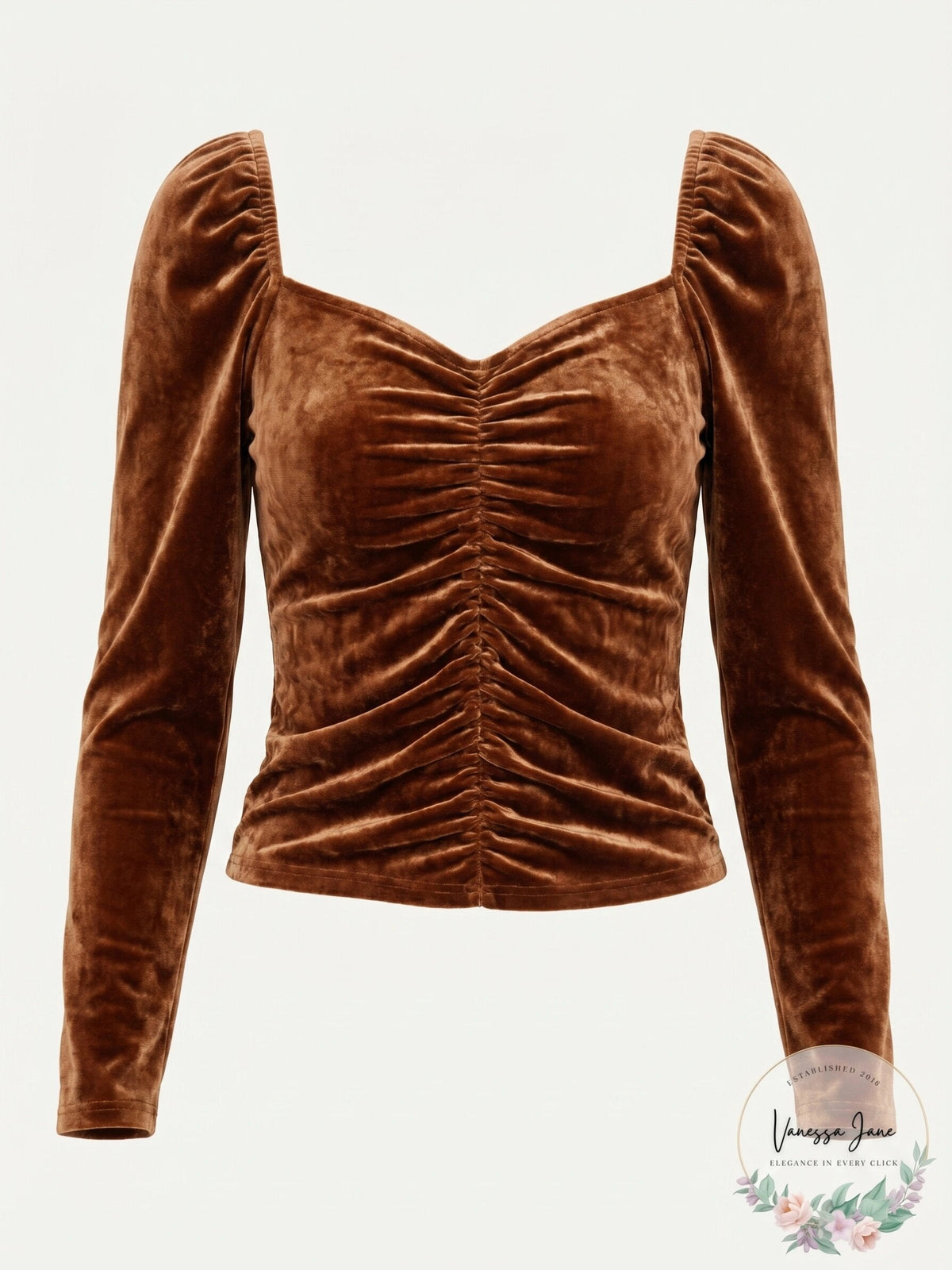 Bb Dakota Ruched Velvet Top