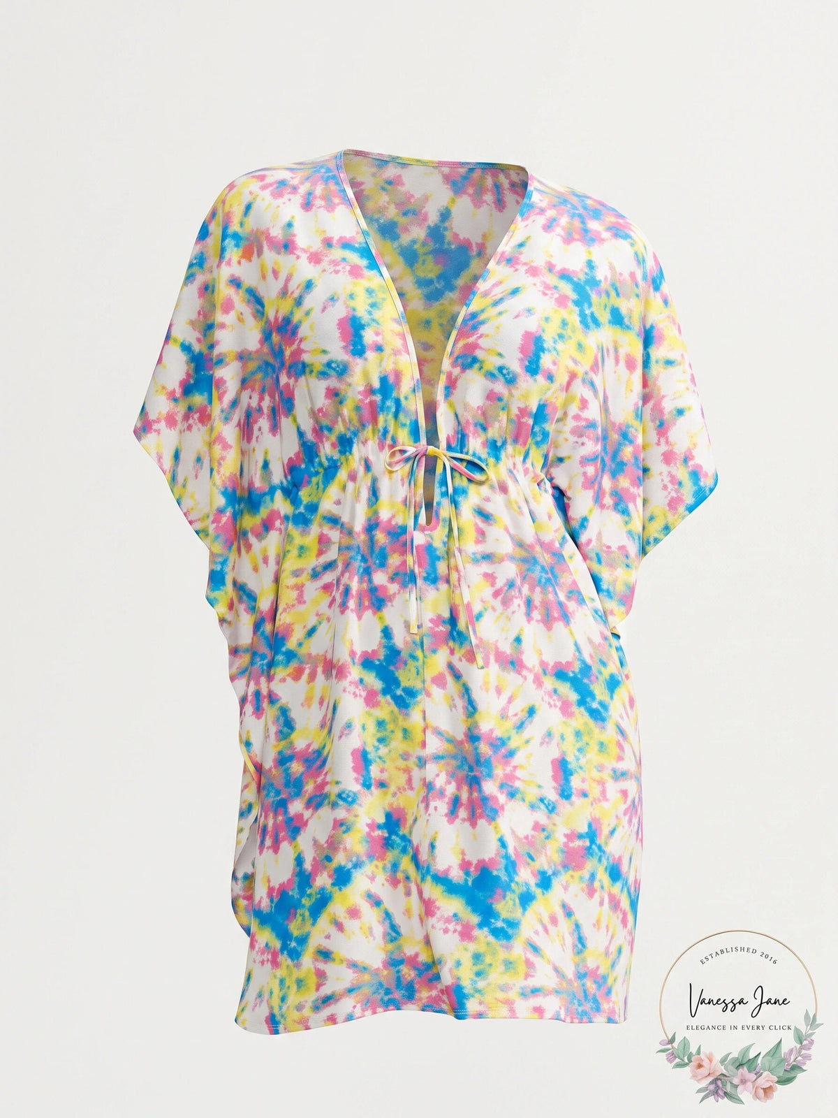 Jessica Simpson Womens Tie-Dyed Caftan Cover-Up