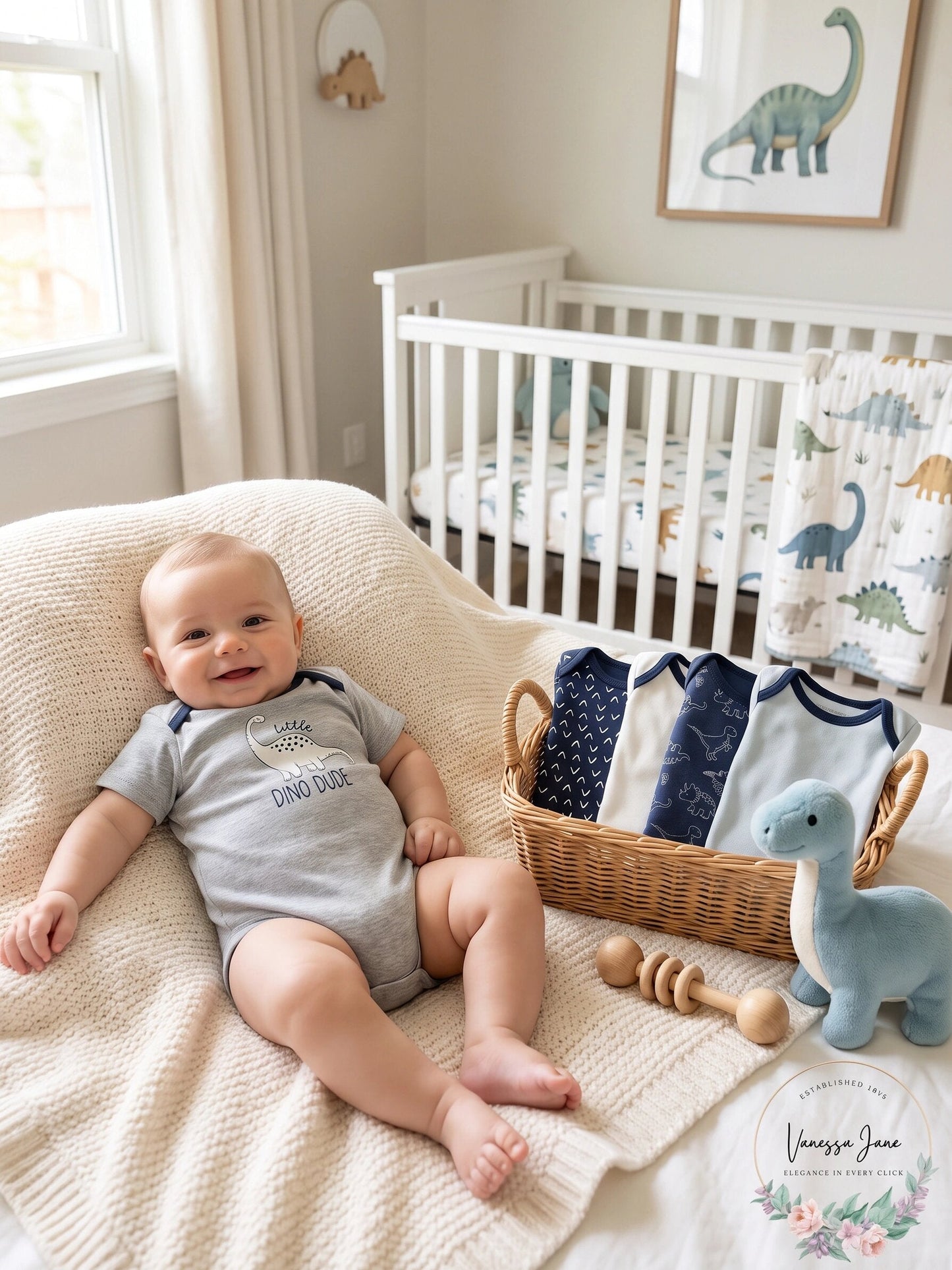 Kyle & Deena Baby Boys 5-PC. Cotton Bodysuits Set