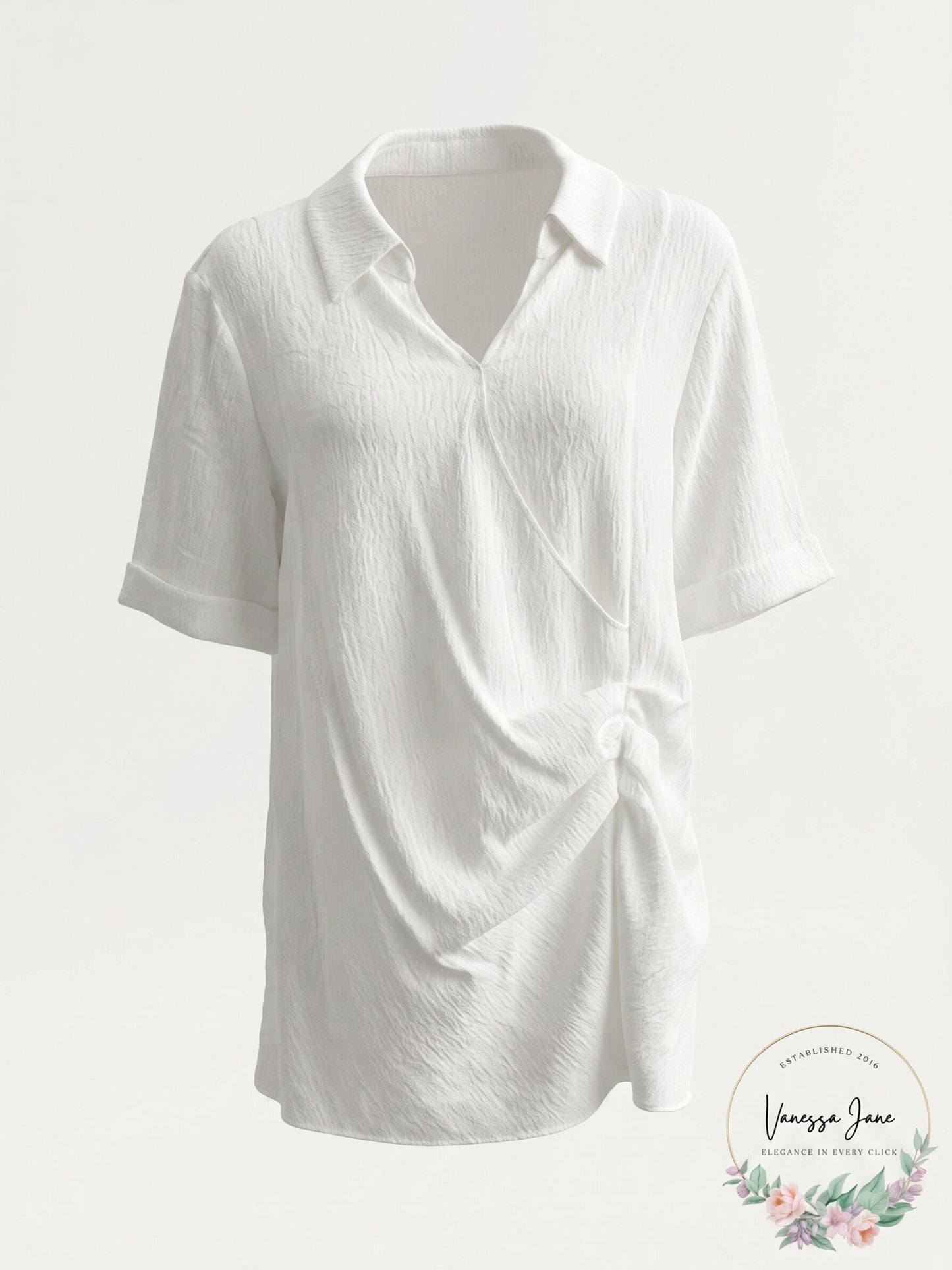 Alfani Womens Pleated Waist Surplice Henley Top