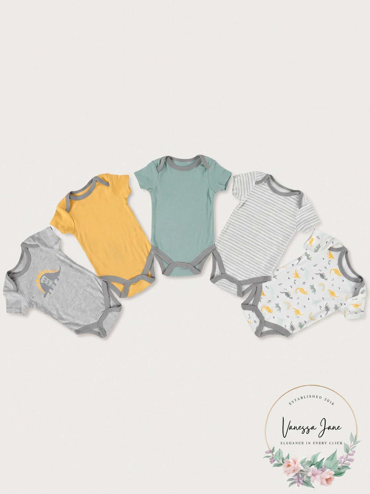 Kyle & Deena Baby Boys 5-PC. Cotton Bodysuits Set