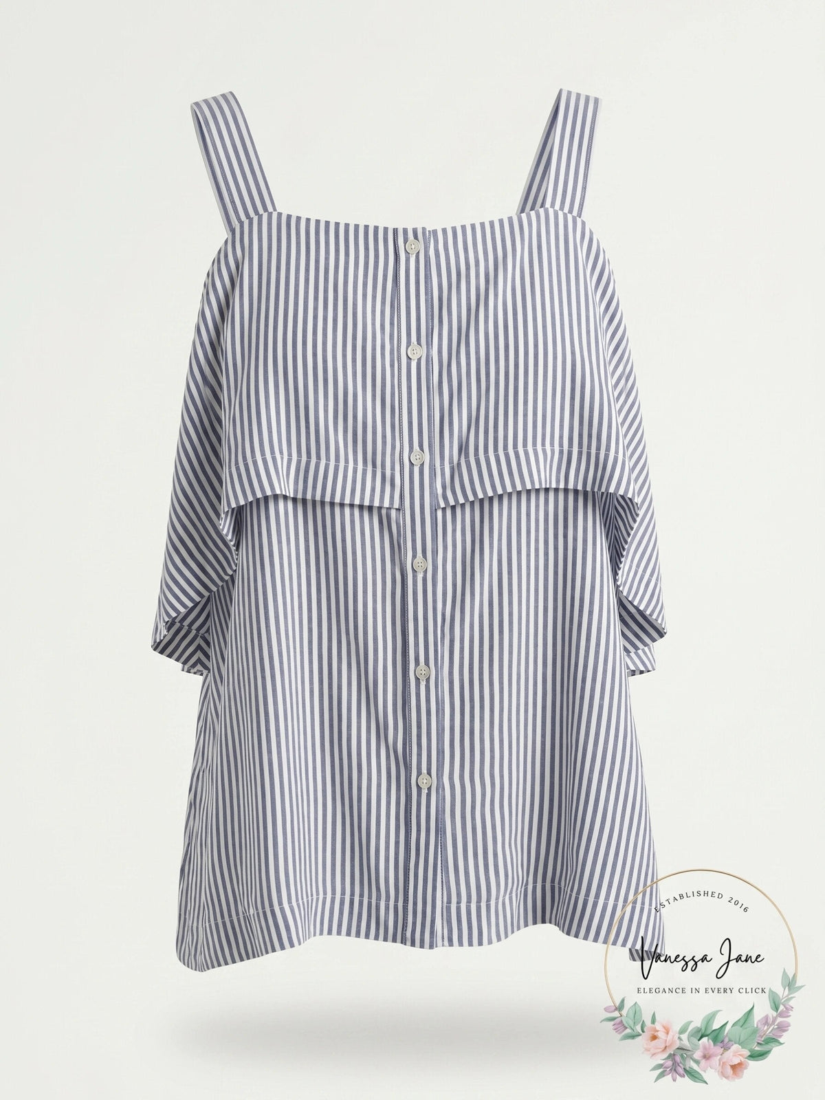 Velvet Heart Womens Striped Tiered Blouse, Size Small