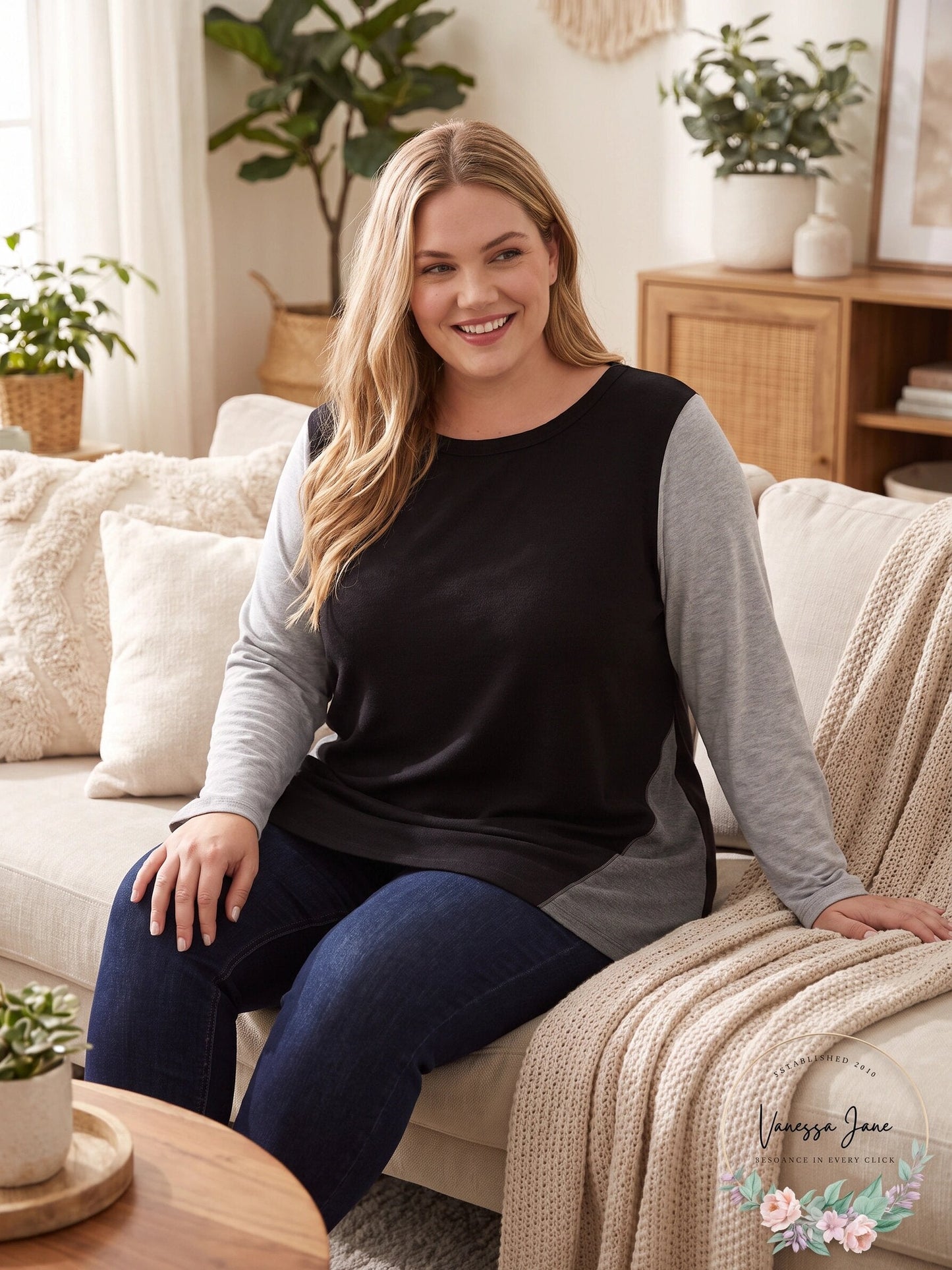 Karen Kane Womens Plus Size Colorblock Sweater, Size 0X