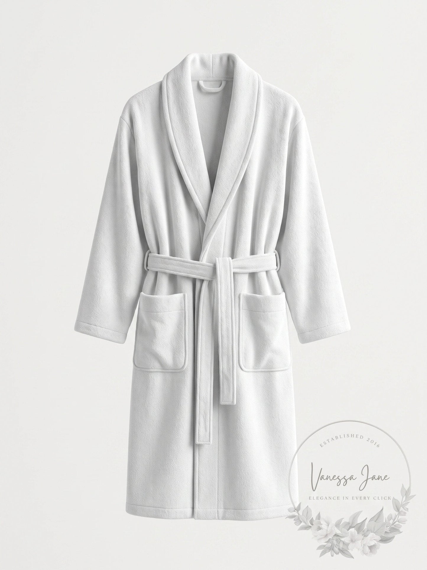 Hudson Park Collection Womens White Turkish Cotton Robe Size S/M