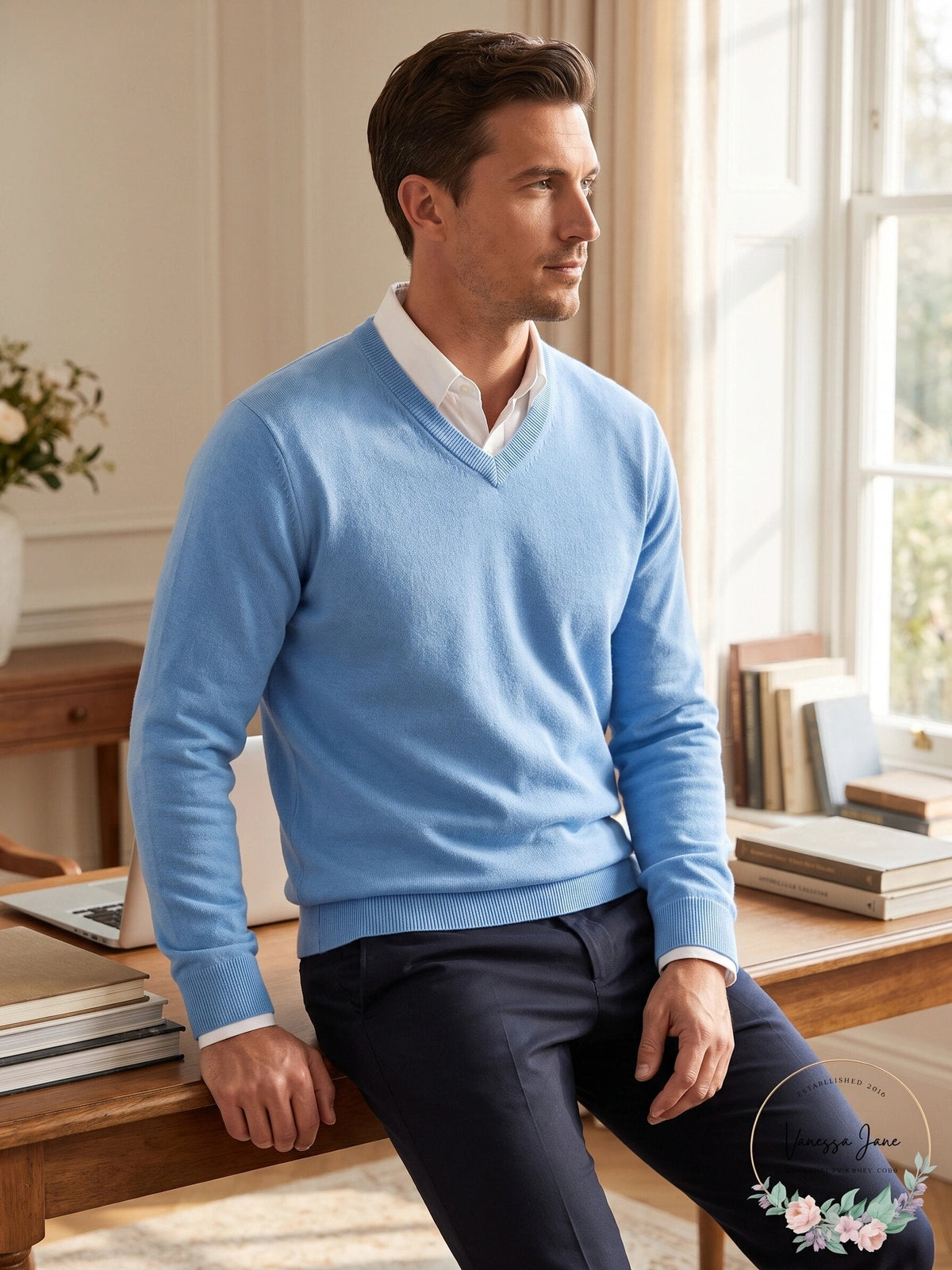 Alfani Mens V-Neck Sweater