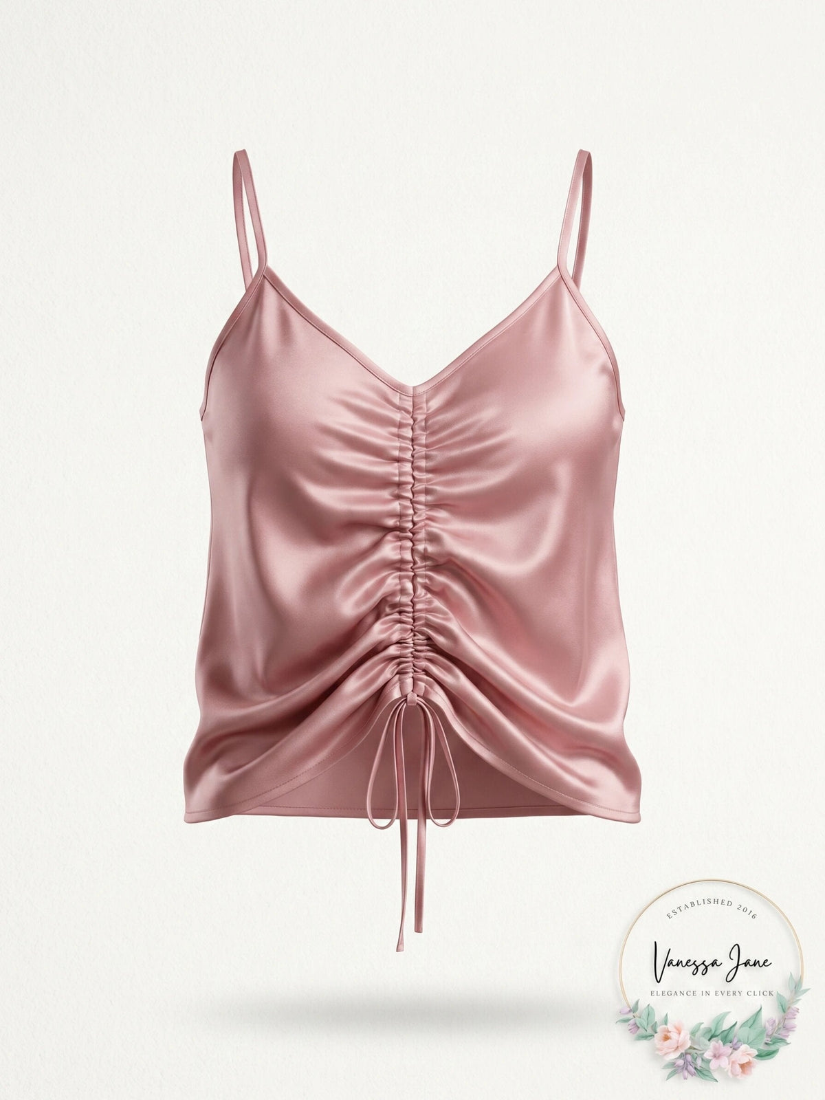 Hippie Rose Juniors Drawstring Camisole, Size Medium