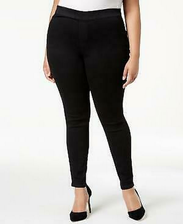 Celebrity Pink Regular Pull-on Black Skinny Pants-Size XL