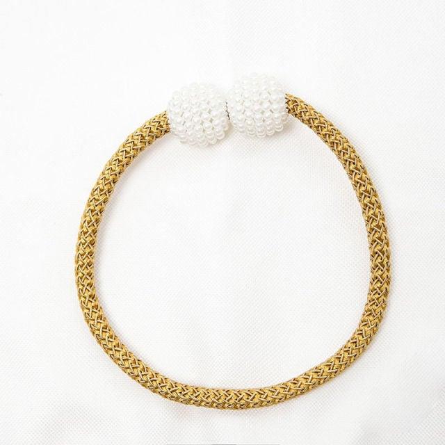 Magnetic Curtain Tieback High Quality Holder Hook Buckle Clip Pretty Modern Polyester Decorative Home Accessories Decorative Curtain Holdbacks Crystal Tie Backs For Curtains Curtain Holders For Window Draperies