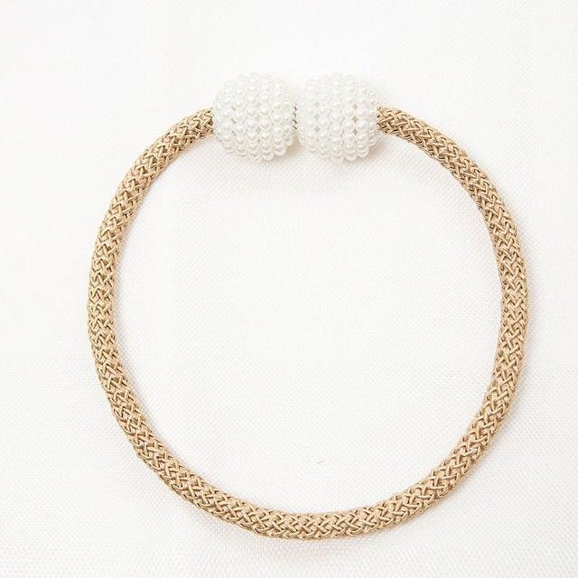Magnetic Curtain Tieback High Quality Holder Hook Buckle Clip Pretty Modern Polyester Decorative Home Accessories Decorative Curtain Holdbacks Crystal Tie Backs For Curtains Curtain Holders For Window Draperies