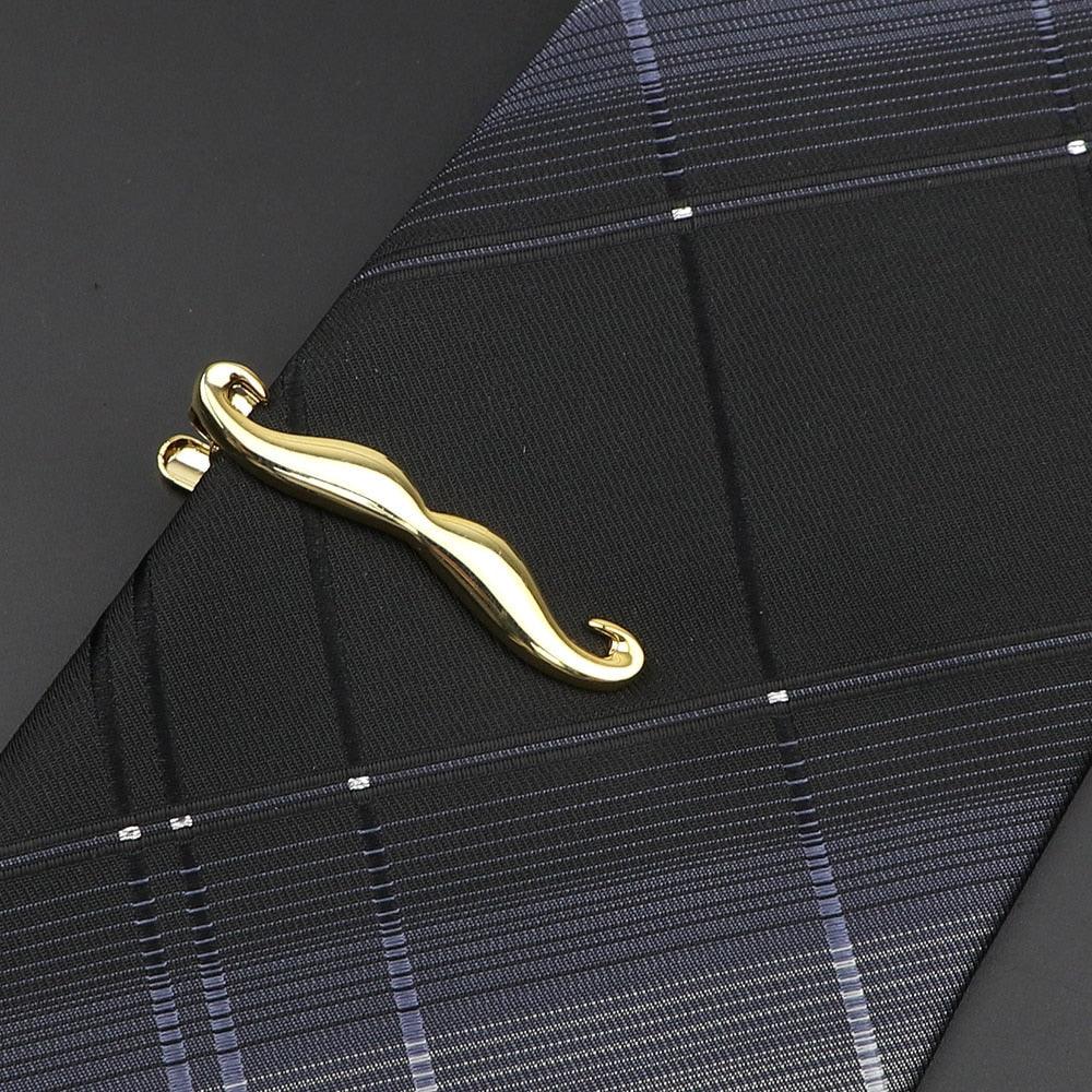 Men's Metal Tie Clip Vintage Unique Shape Bright Stainless Steel Necktie Clasp Gentleman's Party Luxury Tie Bars Clips Wedding Luxury Design Accessories For Men