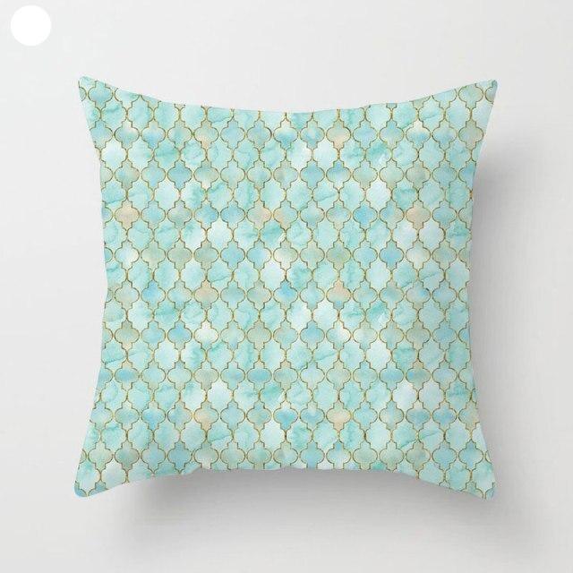 Mint Green Cushion Cover Pillowslip Home Supplies Decorative Fresh Mint Green Gray Watercolour Stripes Generic Solid Decorative Bedroom Pillow Cases Covers Pillow Case Simple Living Room