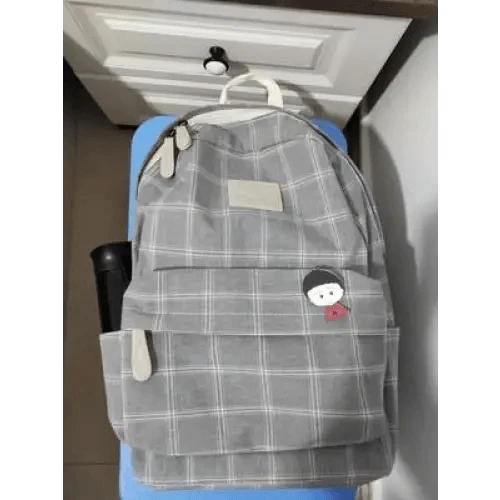 New Casual School Bag For Women And Girls Stylish Backpack Striped Book Packbags for Teenage