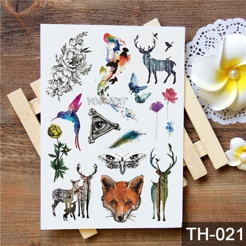 New Different Animals Waterproof Temporary Sticker Tattoo Cute Little Colorful Children Tattoos