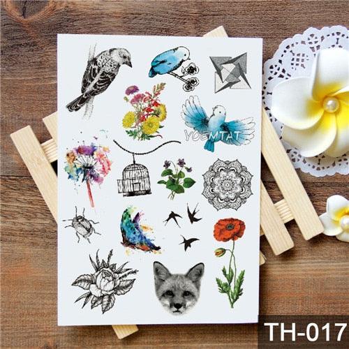 New Different Animals Waterproof Temporary Sticker Tattoo Cute Little Colorful Children Tattoos