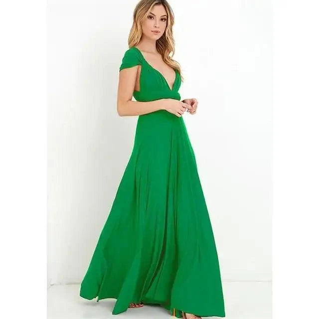 New Fashion Boho Women Multiway Wrap Convertible Maxi Club Red Dress Bandage Long Dress Party Dresses For Women
