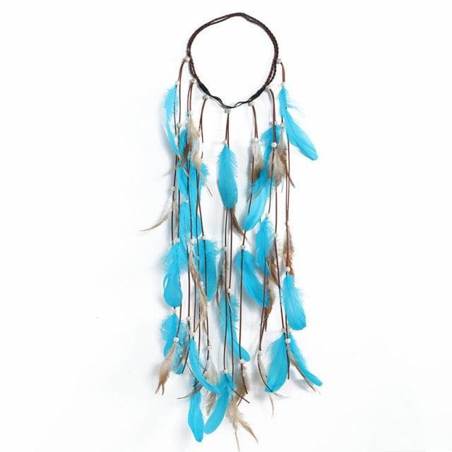 New Fashion Feather Rope Crown Hair Band Boho White Elastic Festival Headband for Women Fashion Female Gorgeous Hair Accessories For Women
