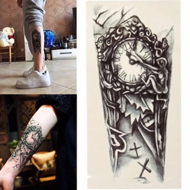New Waterproof Temporary Wolf Sticker Tattoo Mens Modern Tattoo Realistic Design