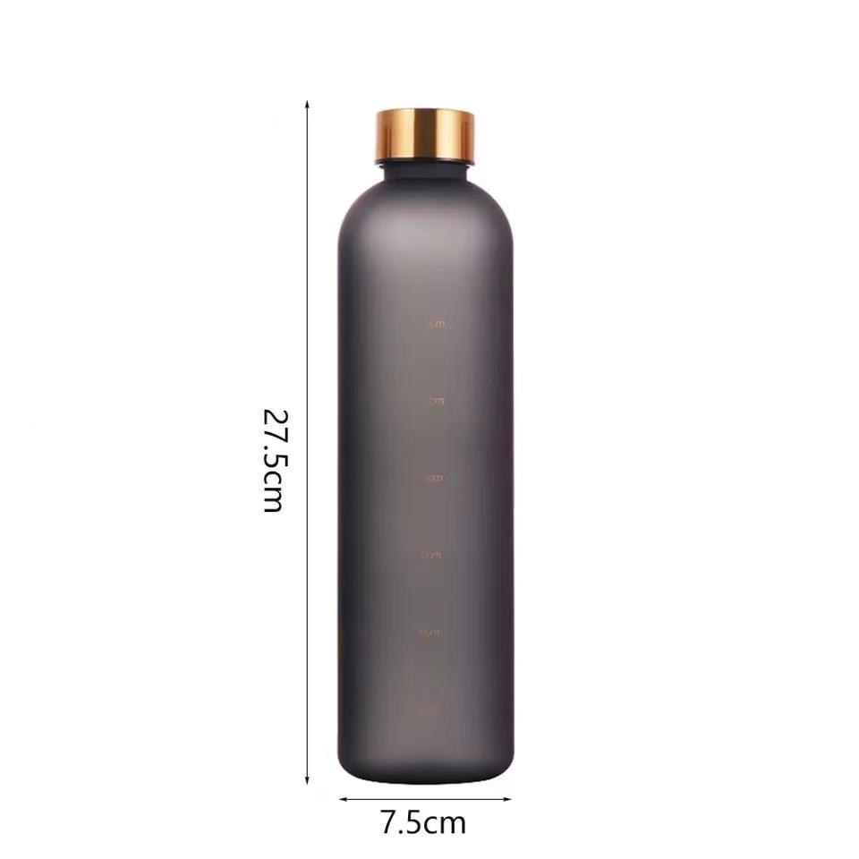 Portable Space Cup Sports Water Bottle Fruit Lemon Juice Drinking Bottle Outdoor travel camping plastic cup beverage utensils Motivational Water Bottle with Time Marker to Drink Reusable Plastic Bottle with BPA Free for Gym and Sports