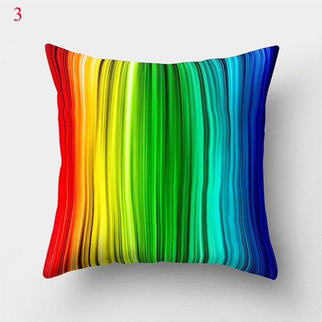Rainbow Pillowcase Colorful Pillow Covers Cushion Cover Rainbow Throw Pillow Case Cushion Covers Abstract Swirl Rainbow Blue Green Red Bright Colors Wave Blend Throw Pillow Covers