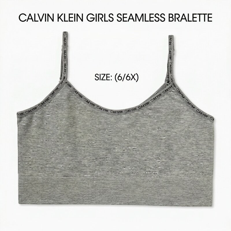 Calvin Klein Girls Seamless Bralette-Size Small (6/6X)