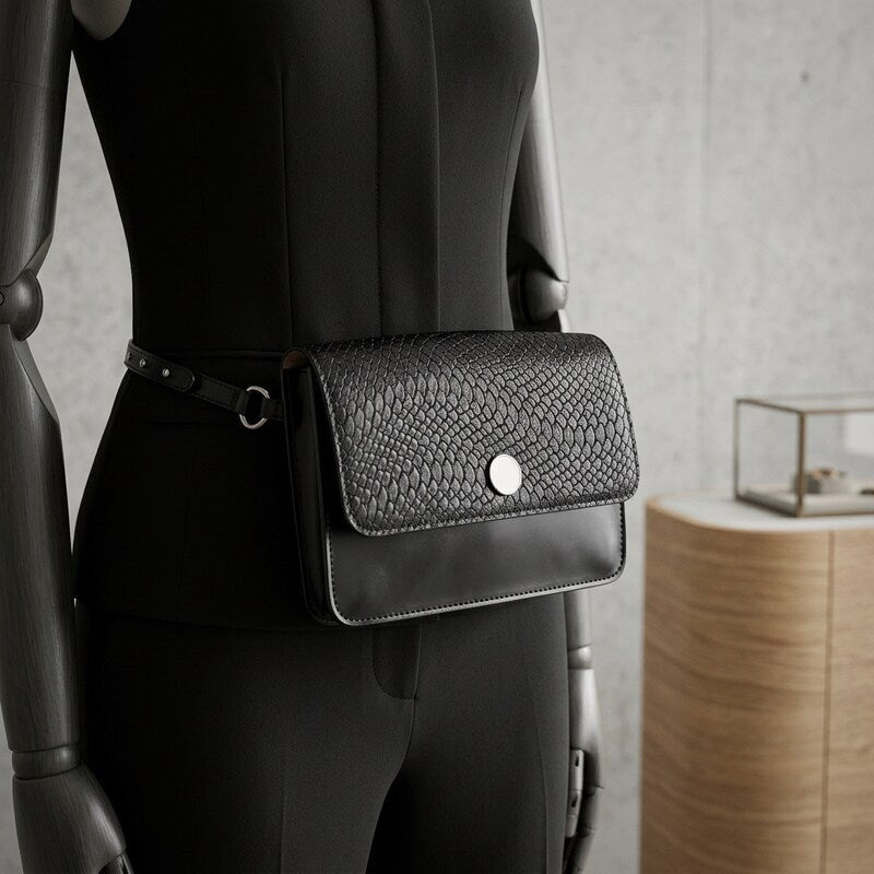 I.n.c. Smooth and Python-embossed Fanny Pack