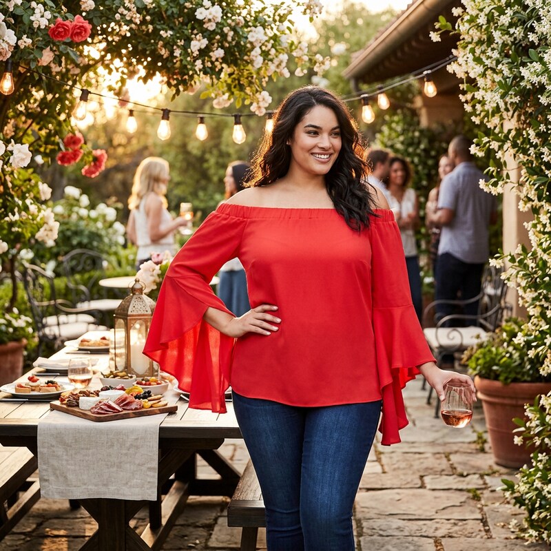 City Chic Trendy Plus Dramatic-Sleeve Top, Size 22 (XL)