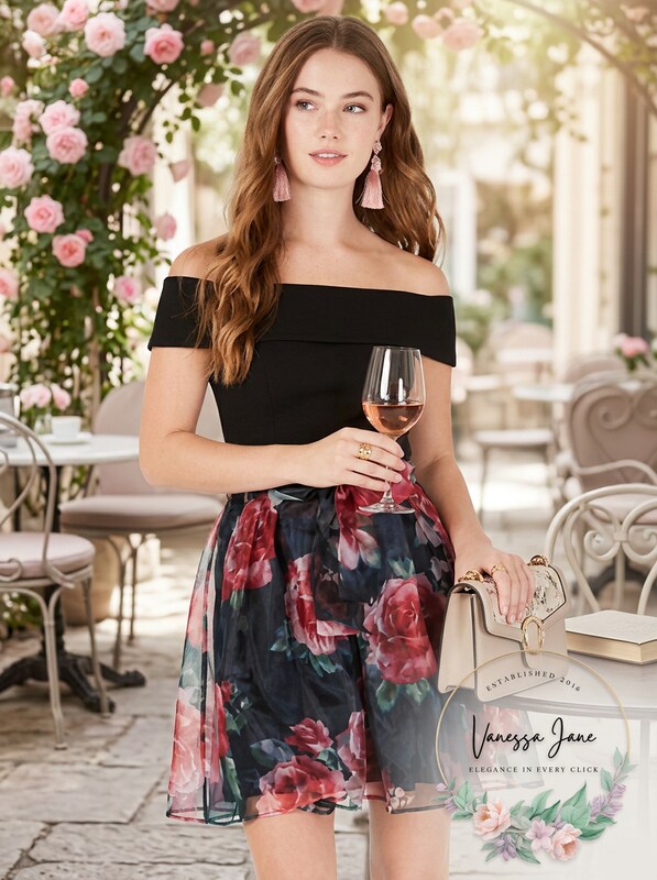 B Darlin Juniors' Off-The-Shoulder Chiffon-Skirt Dress, Size 9/10