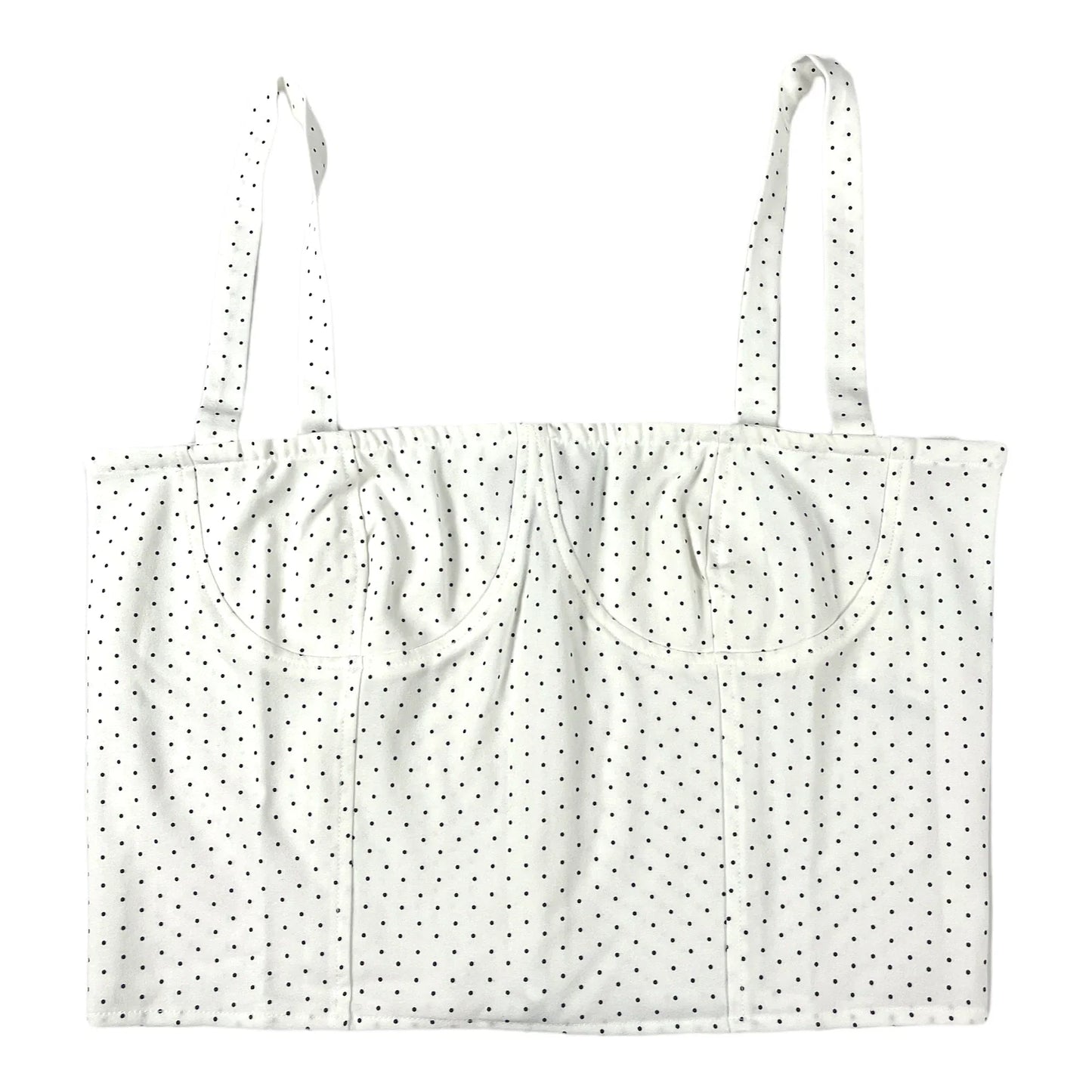 Danielle Bernstein Dot Cropped Tank Top, Size 8